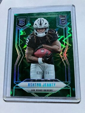 2025 Panini Donruss Elite Green Ashton Jeanty Holographic /999 Rookie Card NM+